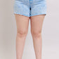 Judy Blue - Mid Rise Cyan Garment Dyed Shorts