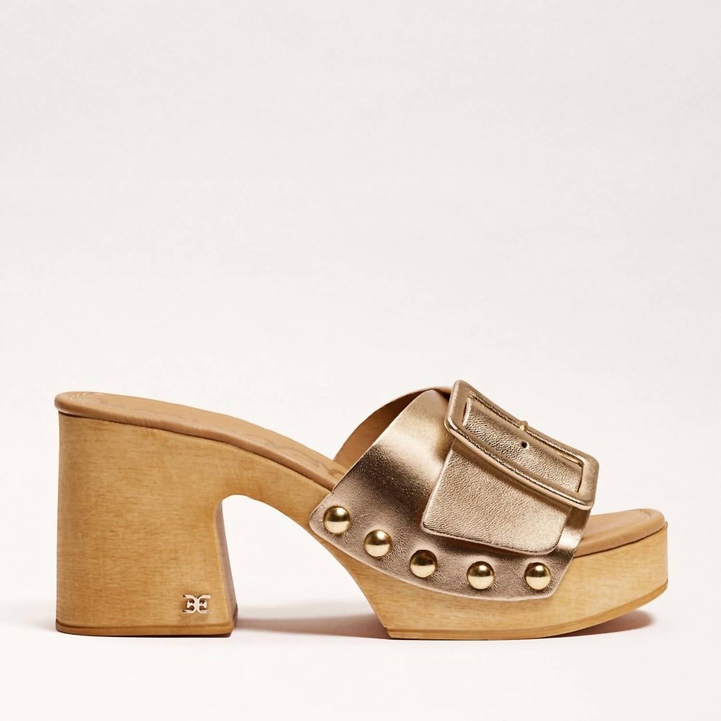 Sam Edelman - Women's Marcia Leather Slip On Block Heeled Sandals