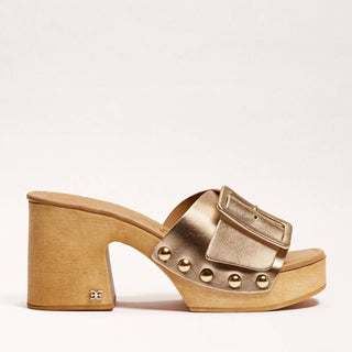 Sam Edelman - Women's Marcia Leather Slip On Block Heeled Sandals