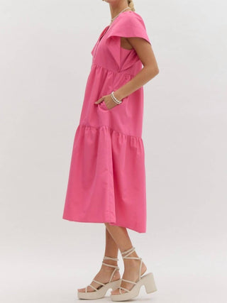 Entro - Bold And Beautiful Button Dress