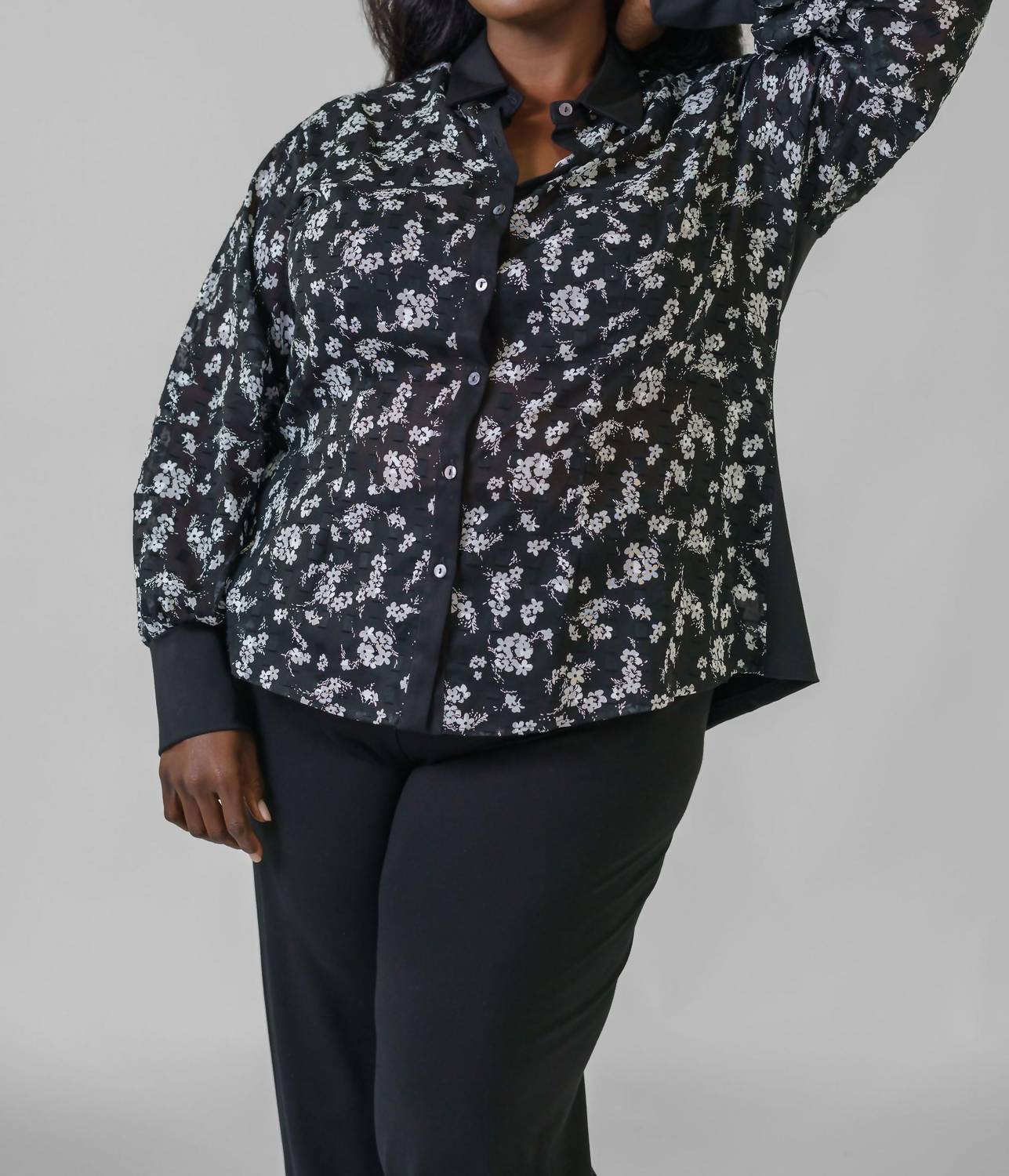 Jill Mcgowan - Mere Travel Knits Button Down Shirt - Plus