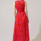 Sugarlips - Arlett Floral Smocked Sleeveless Midi Dress