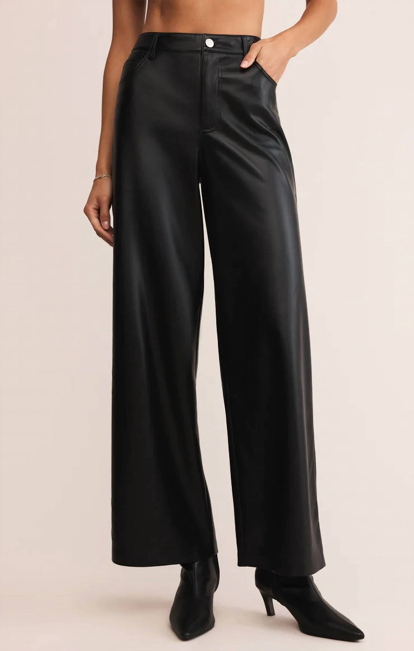 Z Supply - Marli Faux Leather Wide Leg Pants