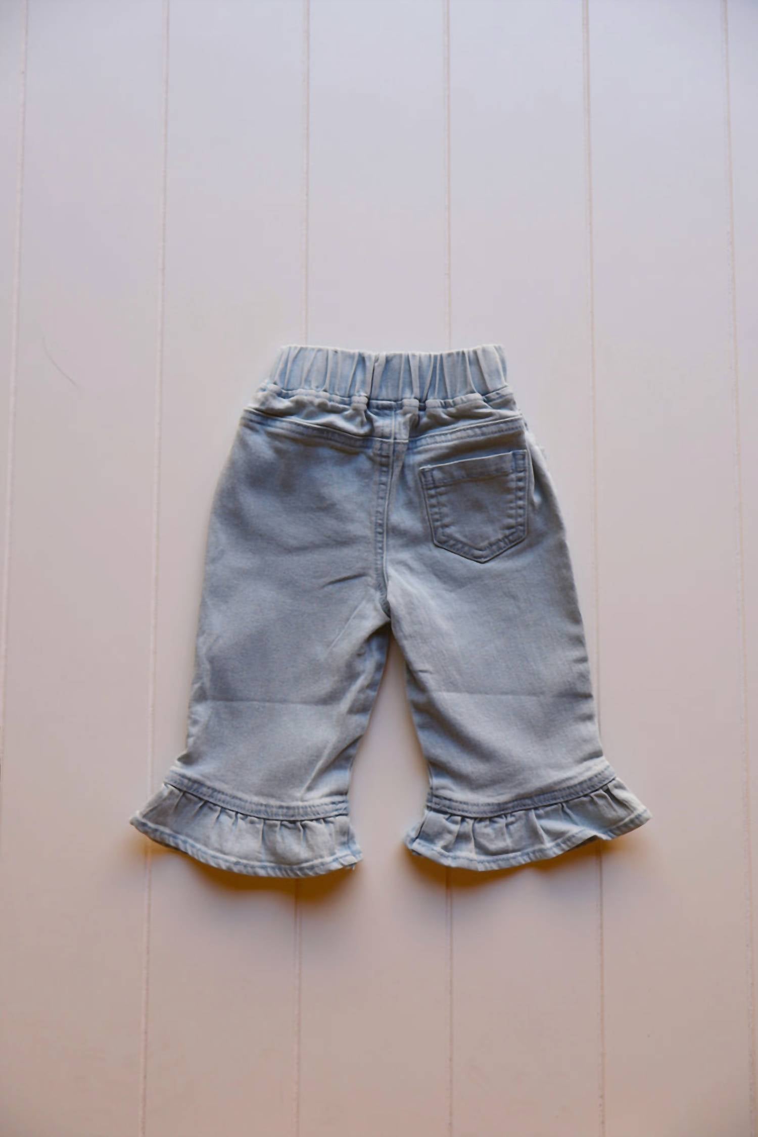 Axel & Rose - Girl's Denim Flare Ruffle Pants