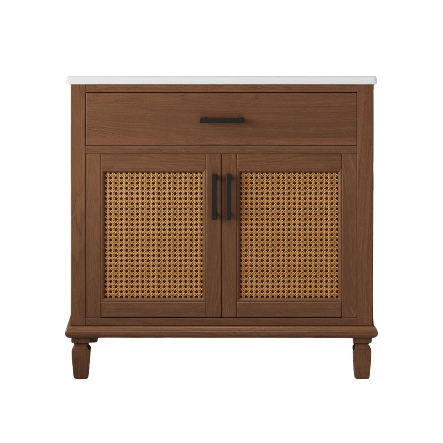 Bathroom Vanity With Ceramic Sink, Modern Free Standing Cabinet