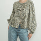 Aaron & Amber - Long Sleeve Bow Tie Blouse