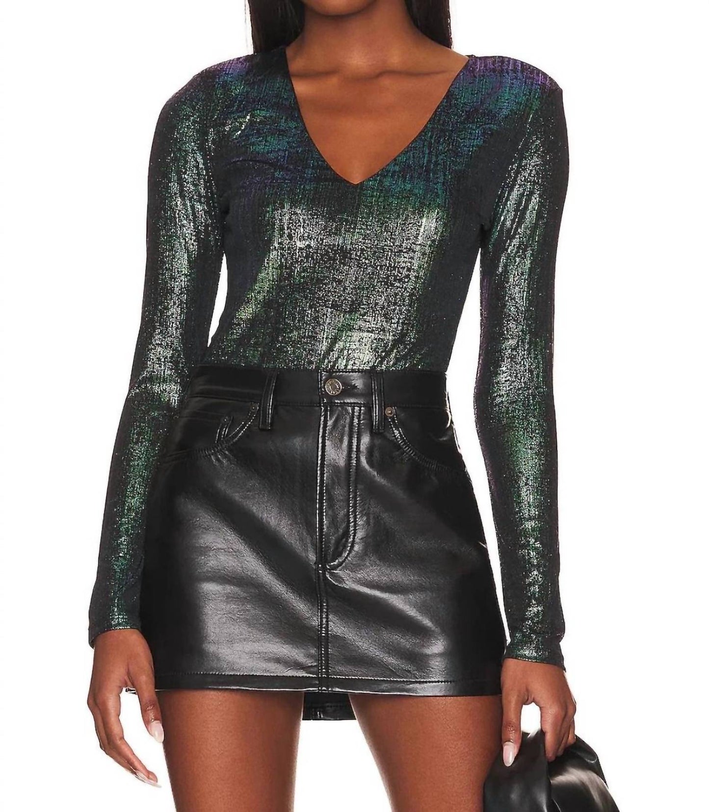 Steve Madden - SHIMMER V-NECK BODYSUIT