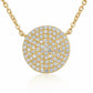 Diana M Jewels - 0.30 Cts Round Diamonds Disc Necklace