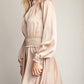 Glam - Angelica Long Sleeve Satin Dress