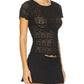 Free People - Angelina Lace Short Sleeve Tee