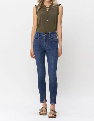 Judy Blue - High Waist Front Inseam & Slit Skinny Denim Jeans