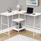 L-Shape Computer Desk with Storage Shelves