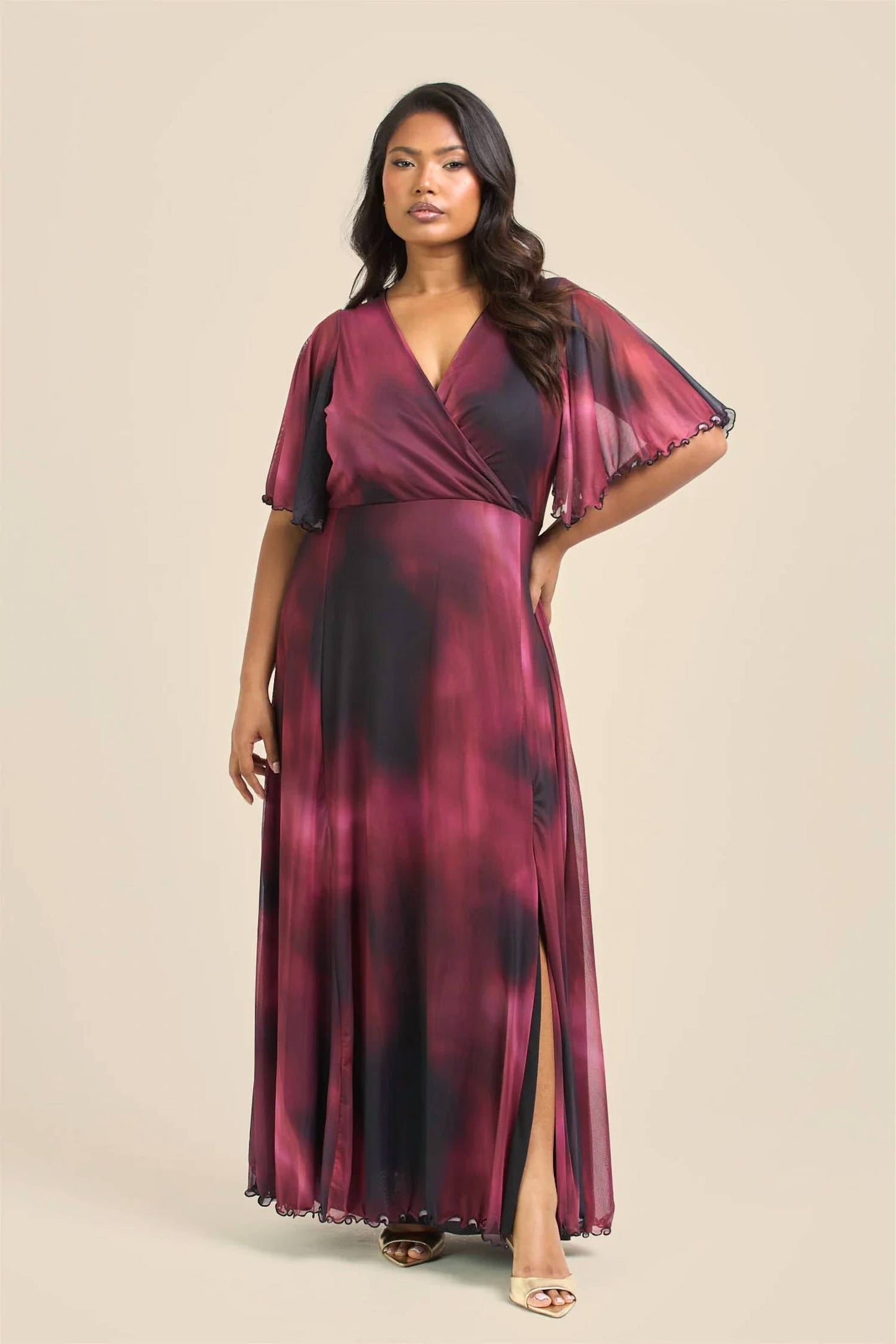 Fashion Szn Curve - Abstract Maxi Dress - Plus Size
