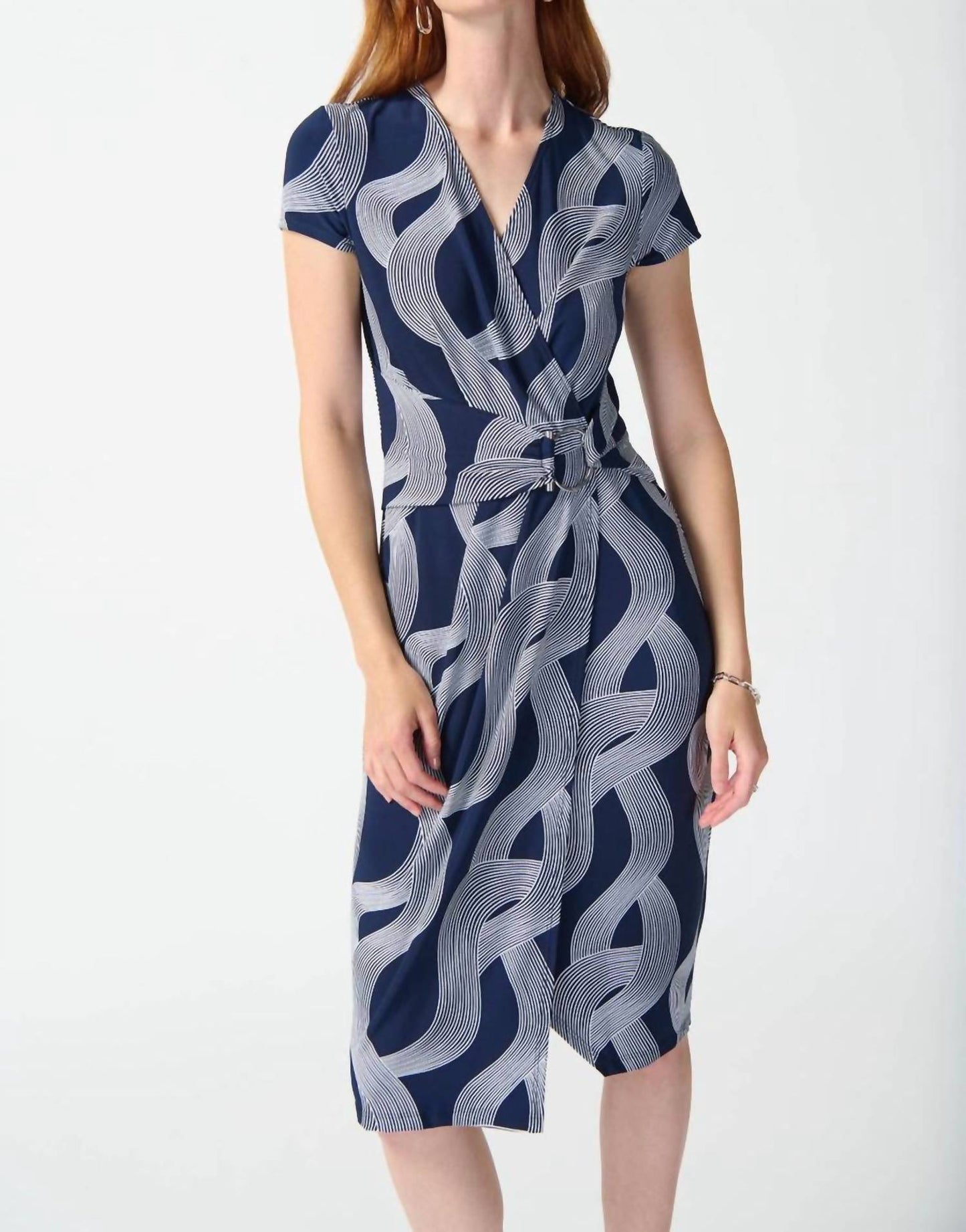 Joseph Ribkoff - Abstract Print Wrap Dress