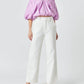 Endless Rose - Cropped V-neck Puff Sleeve Top