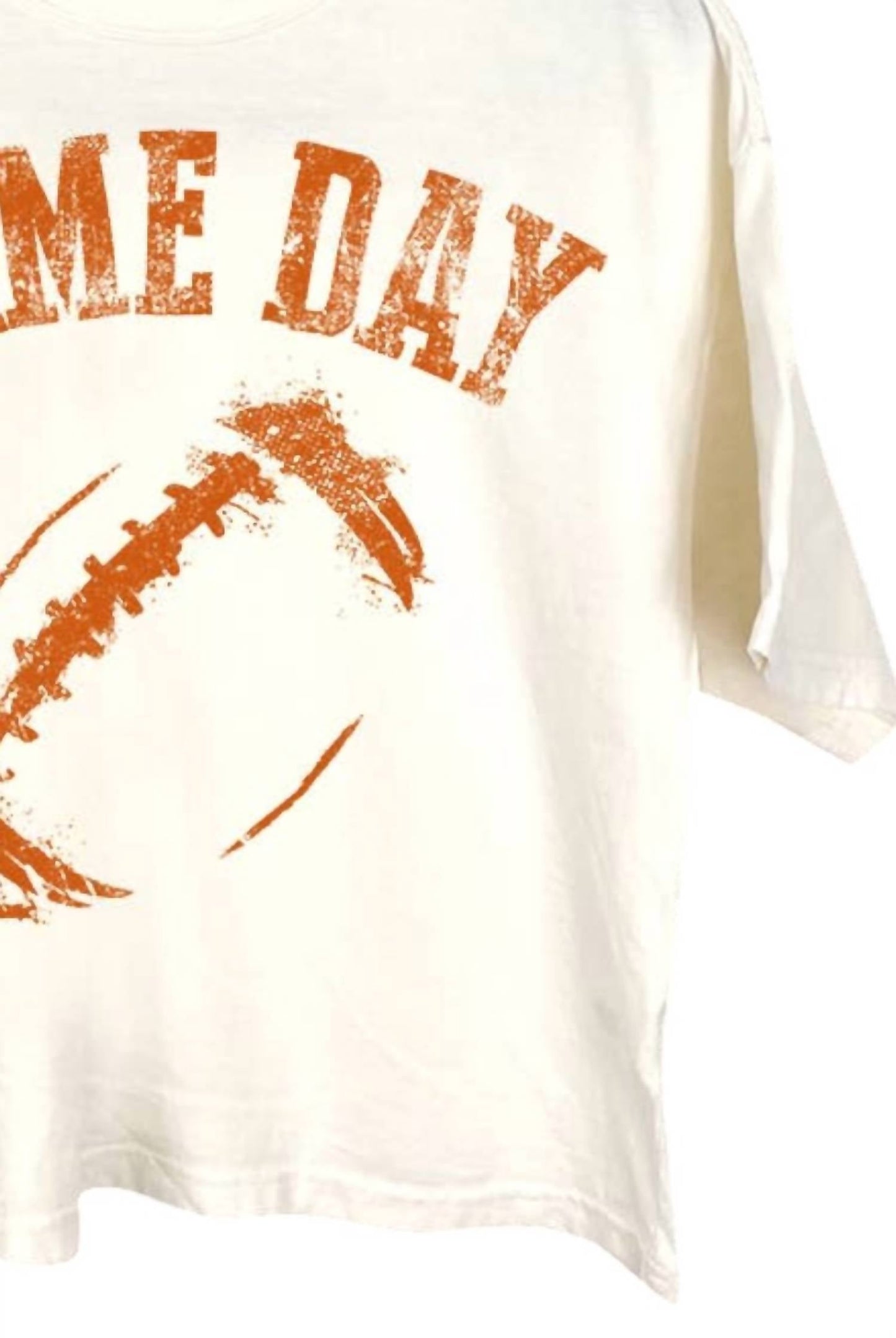 2&Moon - Women's Game Day Football Graphic Crop Tee