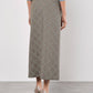 Apricot - Heritage Check Bias Maxi Skirt