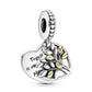 Pandora - Women's Two-tone Heart Family Tree Charm