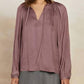Current Air - Split Neck Long Sleeve Top