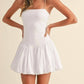 Klesis - Sleeveless Chevron Drop Waist Balloon Skirt Mini Dress