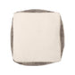 Barracuda Handcrafted Cotton Pouf With Chevron Pattern - Brown / Beige