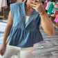 &Merci - Denim Babydoll Top