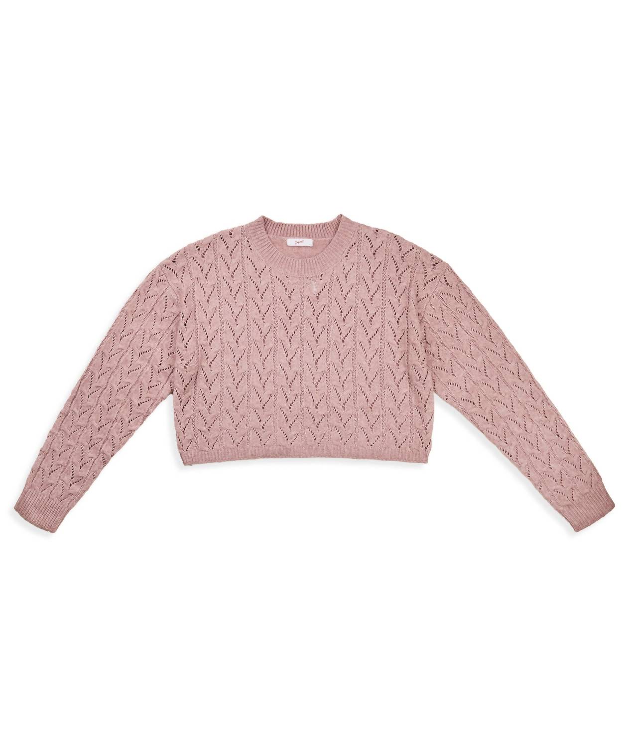 8Apart - Junior Women's Ada Cable Crew Sweater