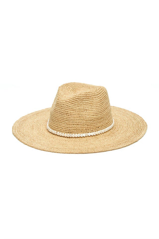 Jocelyn - Women's Straw With Shell Hearts Hat