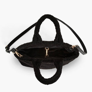 Like Dreams - Women's Demi Faux Fur Sherpa Square Shoulder Bag