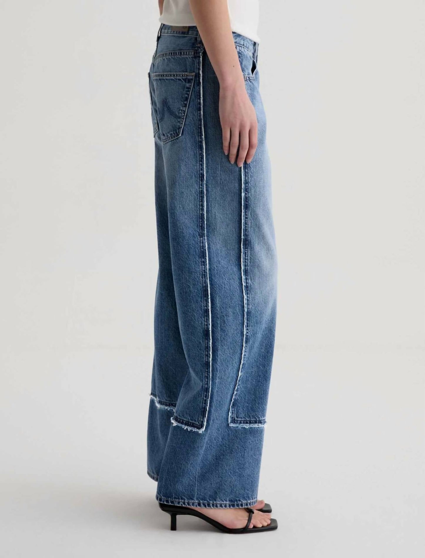 Ag Jeans - Adria Low Rise Paneled Wide Leg Jeans