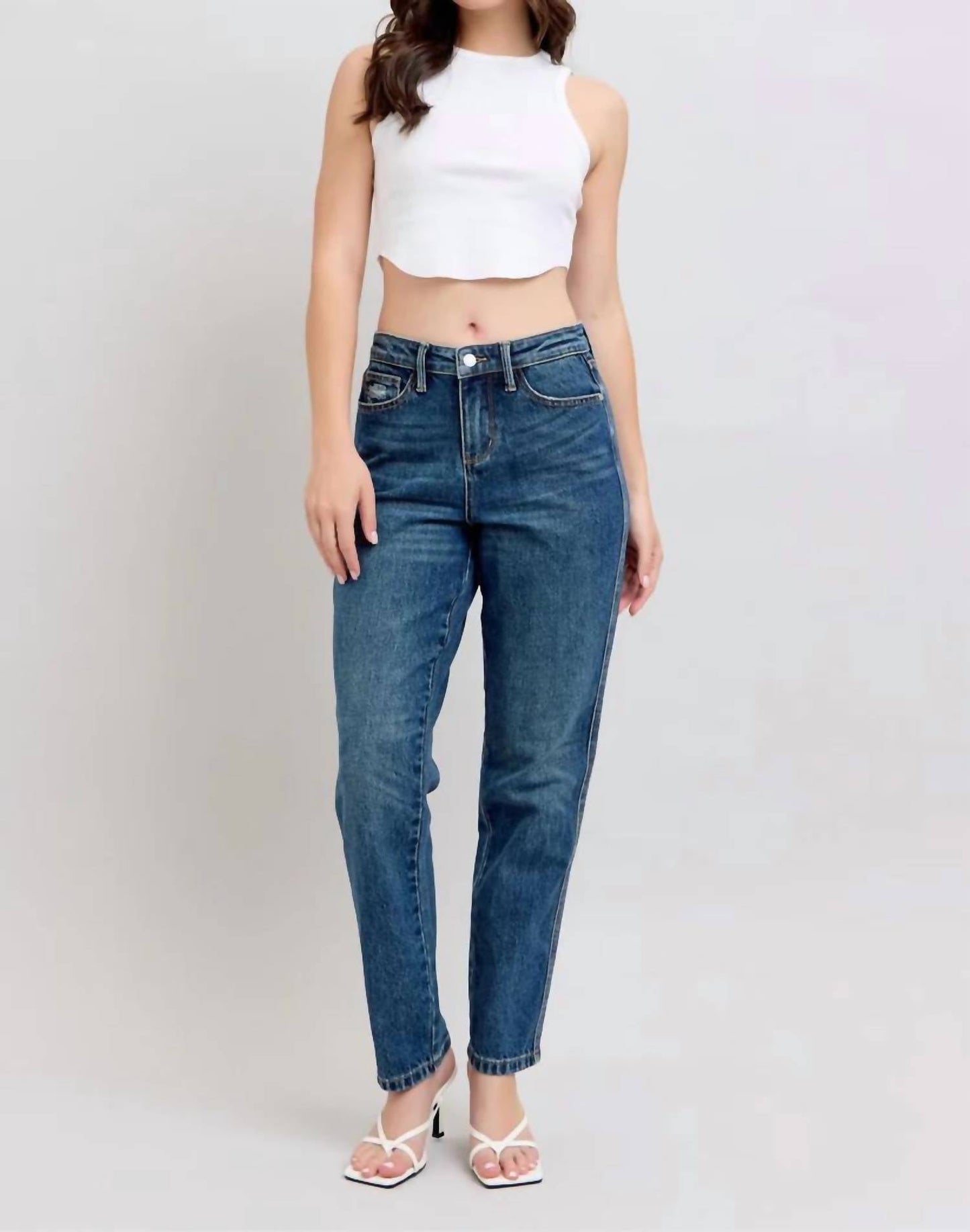 Judy Blue - High Waist Rigid Magic Non-destroy Straight Jeans