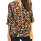 Adore - Velvet Floral Embroidered Blouse