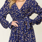 Double Take - Women's Full Size Tie Back Flounce Sleeve Dress