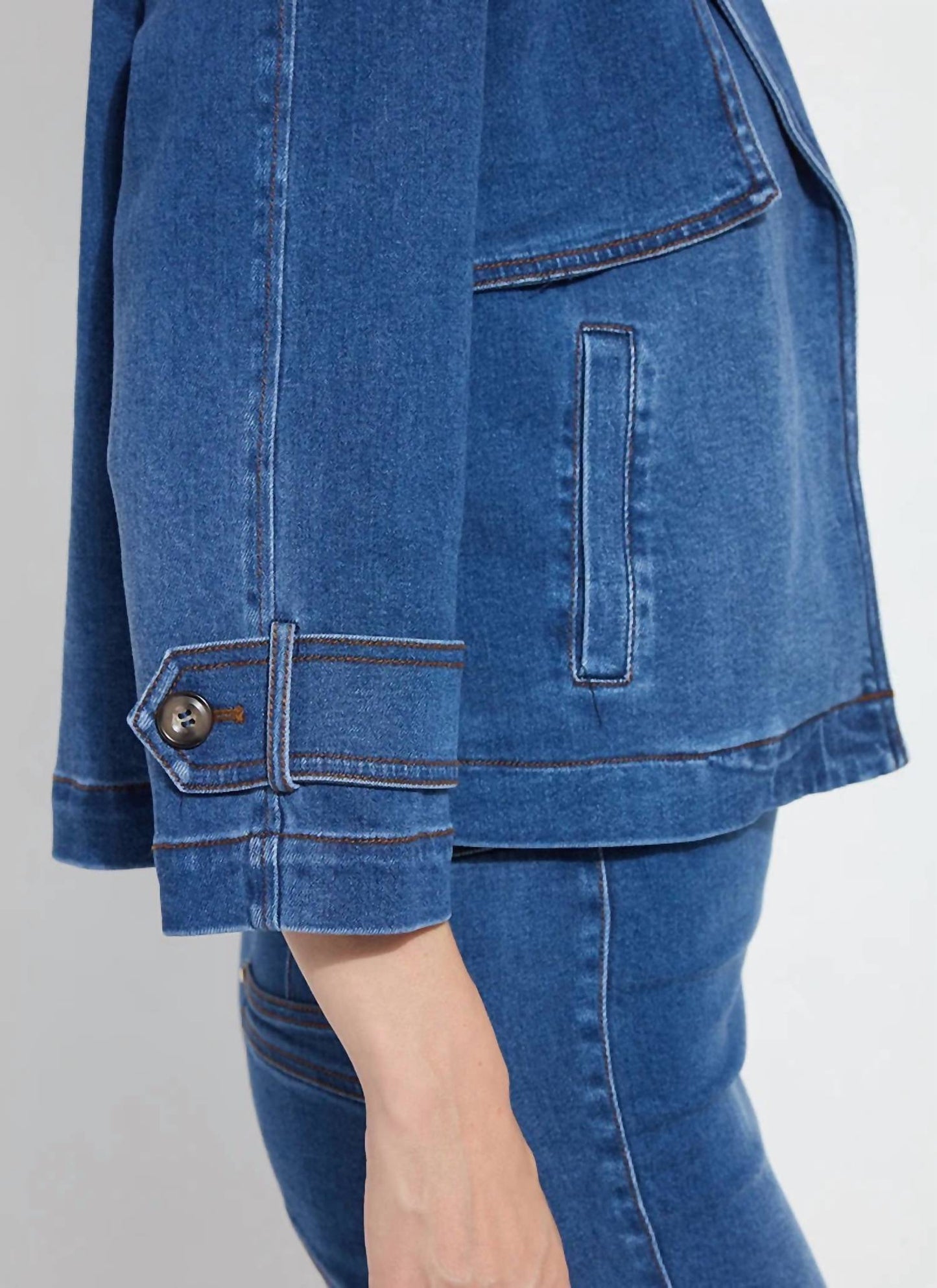 Lysse - Women's Crop Denim Trench Coat