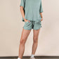 Very J - Oversized Two Tone Double Knit Top & Shorts