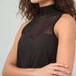 Anatomie - Ellen Sleeveless Mesh Mockneck Top