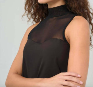 Anatomie - Ellen Sleeveless Mesh Mockneck Top