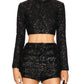 Frame - Cropped Sequin Top