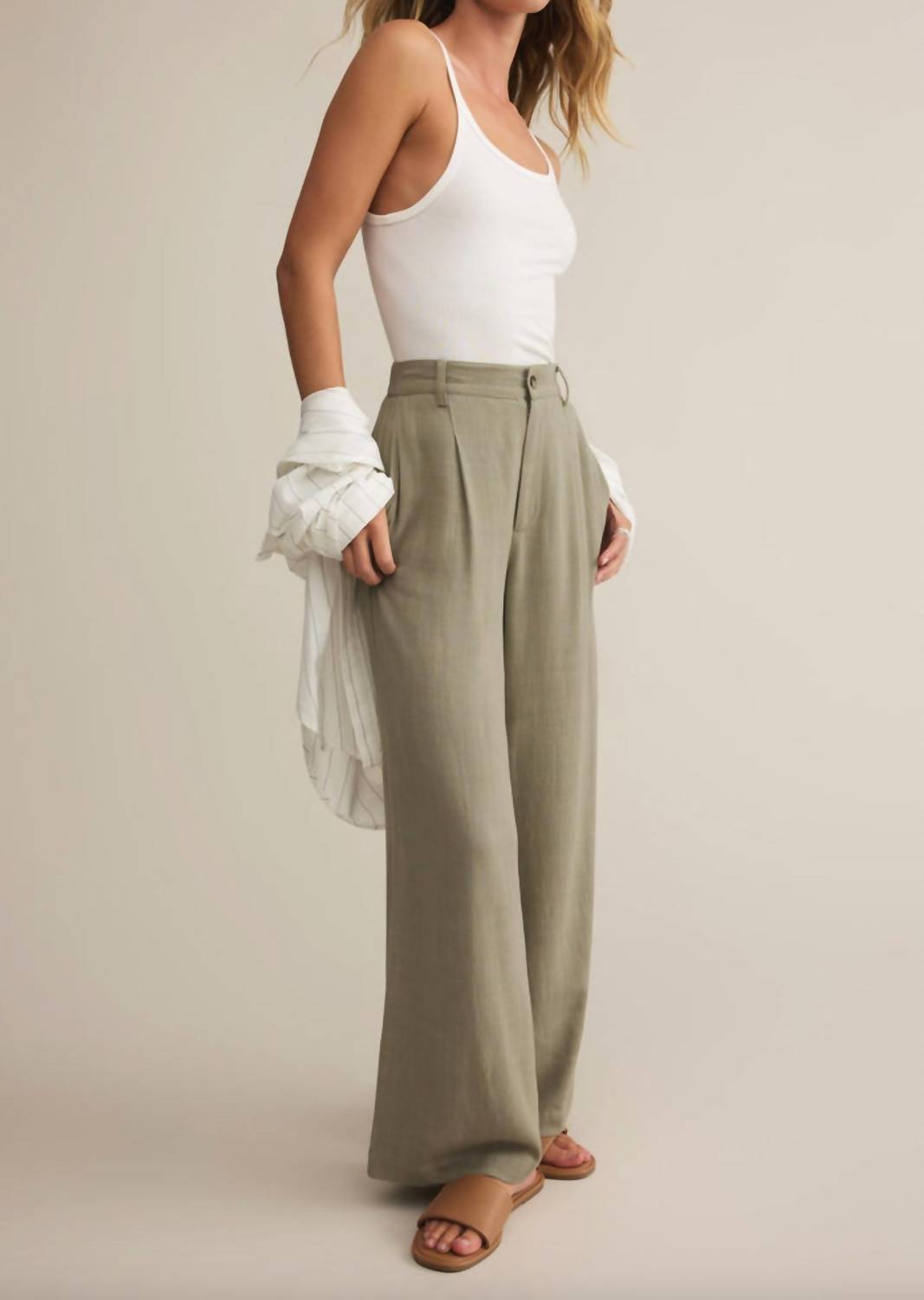 Z Supply - Vista Mid Rise Wide Leg Pants