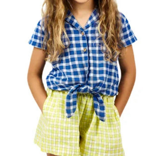 Arsene Et Les Pipelettes - Bow Plaid Blouse