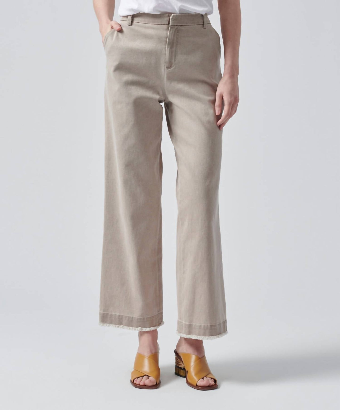 Atm - GARMENT WASH COTTON TWILL BOYFRIEND PANTS