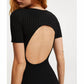 Good American - Rib Open Back Mini Dress