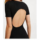 Good American - Rib Open Back Mini Dress