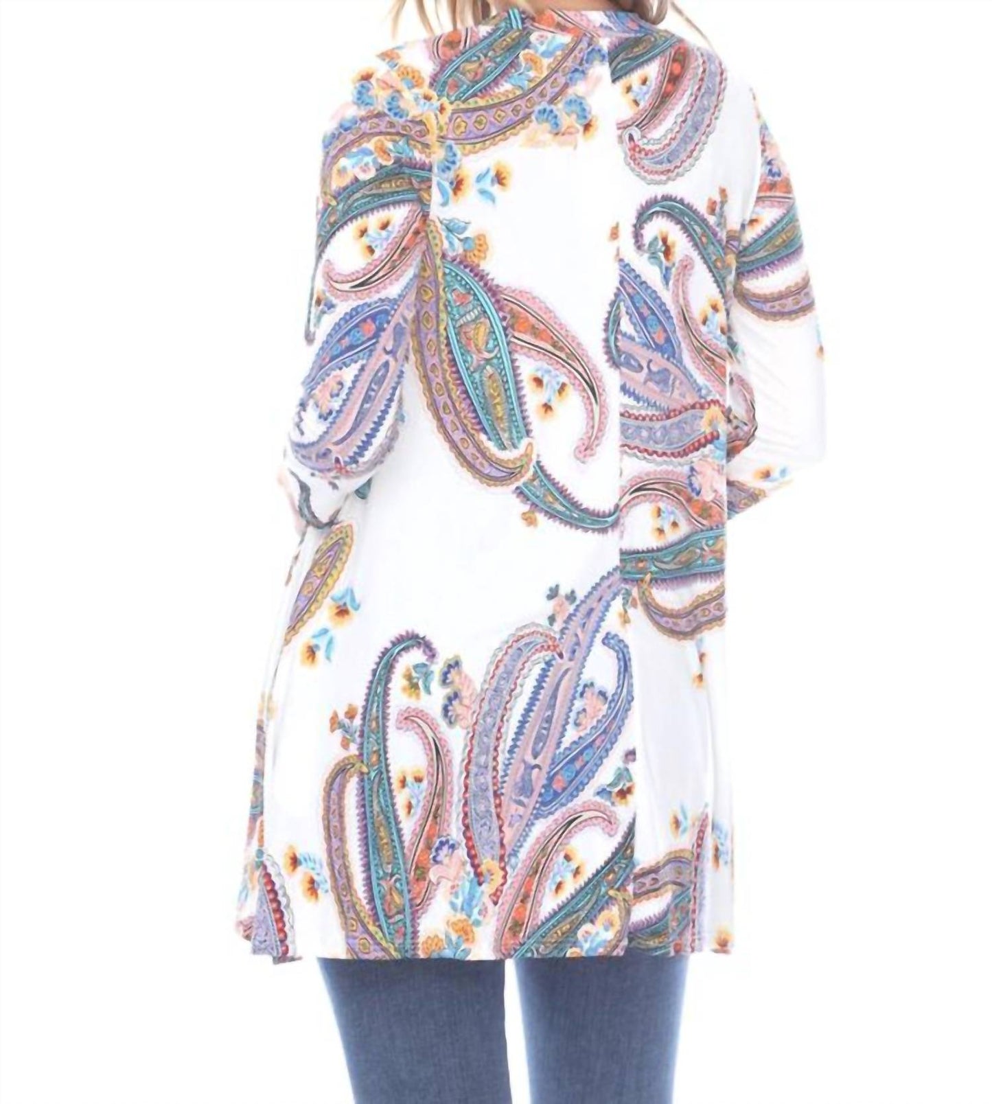 Collective Rack - Paisley Print Flare Top With Pocket