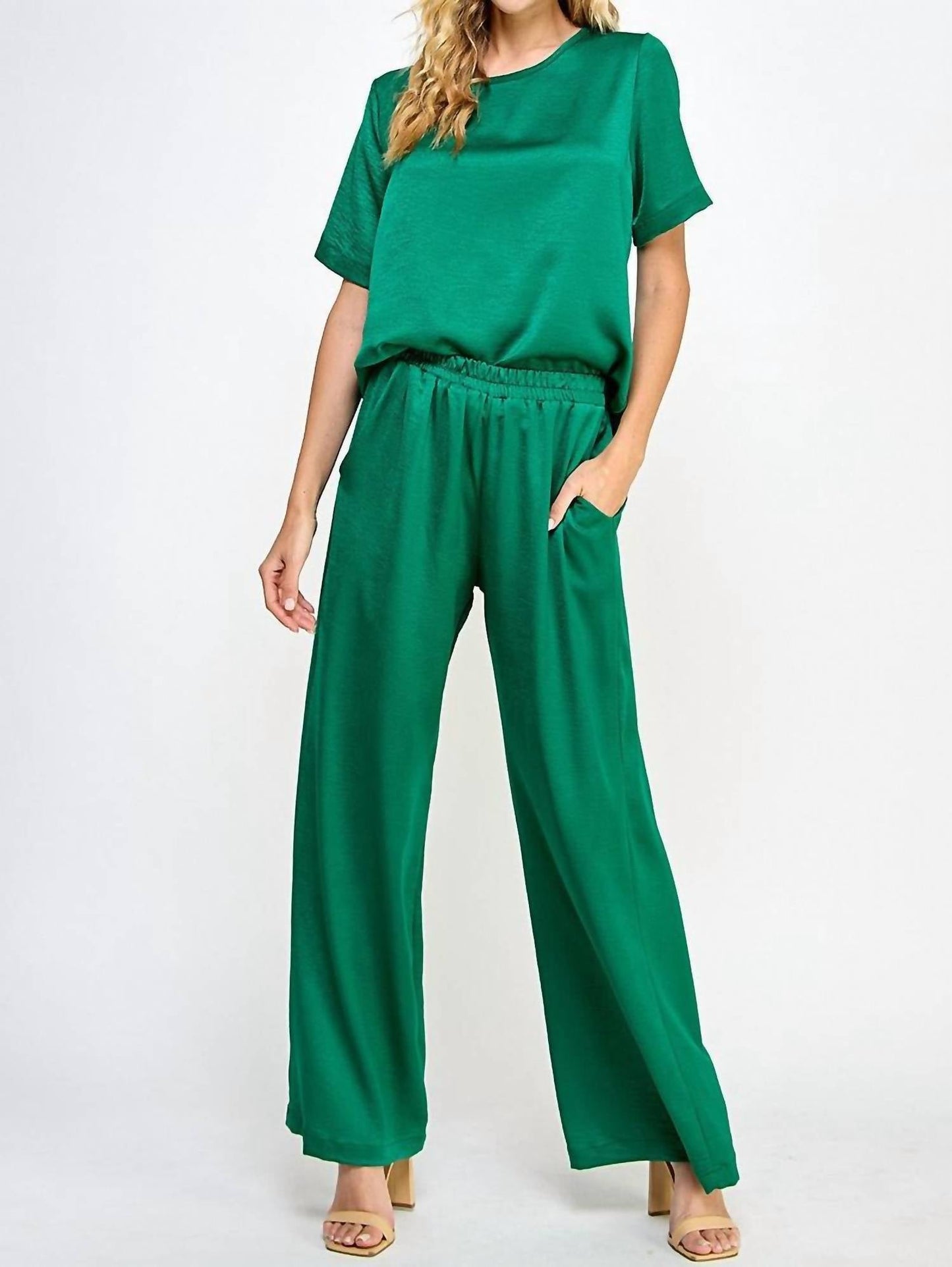 2 Hearts Apparel - Solid Satin Set