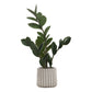 20" Tall Artificial ZZ Plant in Grey Cement Pot