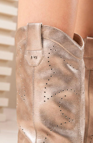 Nerogiardini - Women's Torba Leather Cowboy Boots