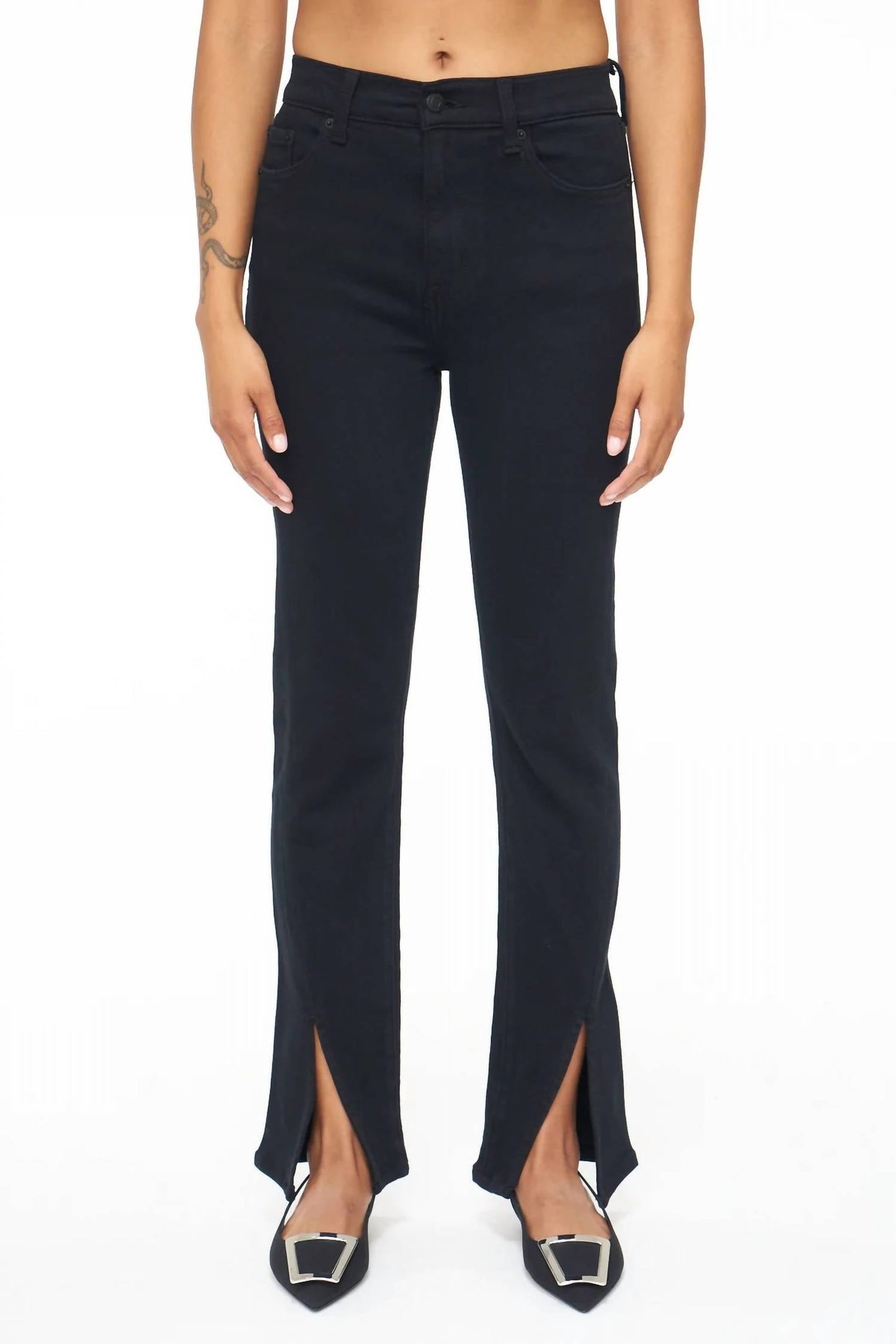 Pistola - Women's Teagan High Rise Vented Straight Jeans