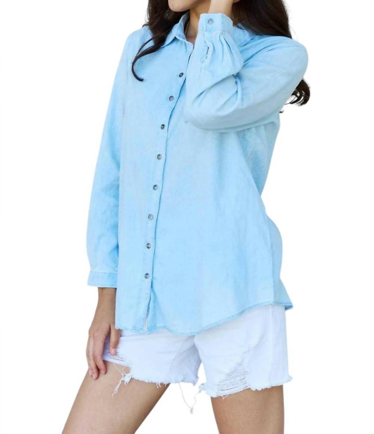 Doublju - Denim Button Down Shirt