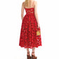 Self-Portrait - Bow Embroidered Midi Dress